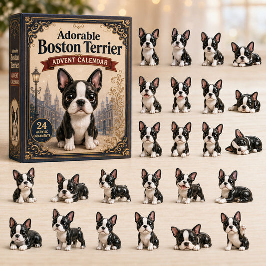 Adorable Boston Terrier Advent Calendar 2026 - 24-Day Festive Countdown