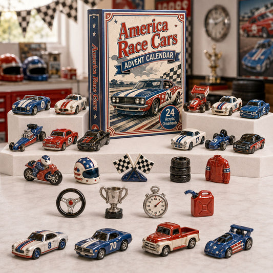 America Race Cars Advent Calendar 2026 - 24-Day Festive Countdown