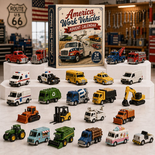 America Work Vehicles Advent Calendar 2026 - 24-Day Festive Countdown