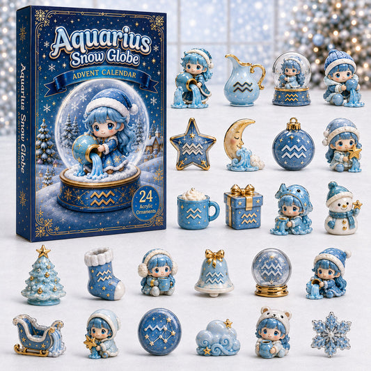 Aquarius Snow Globe Advent Calendar 2026 - 24-Day Festive Countdown