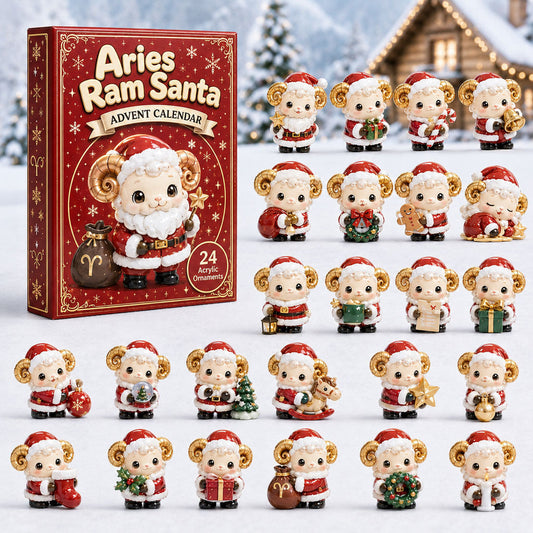 Aries Ram Santa Advent Calendar 2026 - 24-Day Festive Countdown