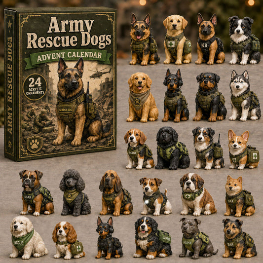 Army Rescue Dogs Advent Calendar 2026 - 24-Day Festive Countdown