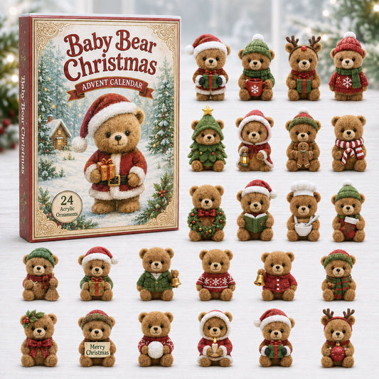 Baby Bear Christmas Advent Calendar 2026 - 24-Day Festive Countdown