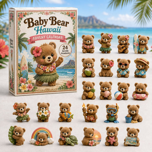 Baby Bear Hawaii Advent Calendar 2026 - 24-Day Festive Countdown