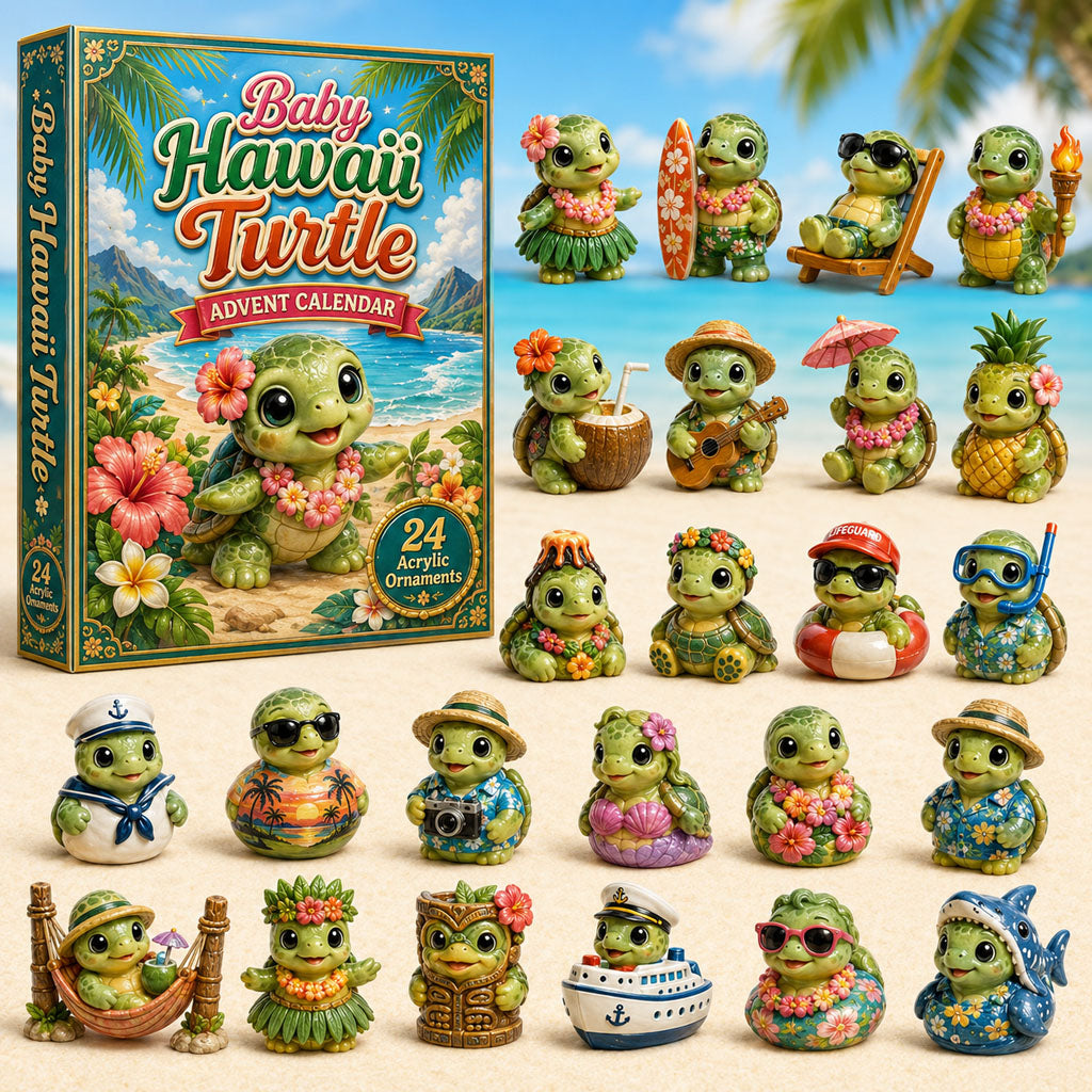 Baby Hawaii Turtle Advent Calendar 2026 - 24-Day Festive Countdown