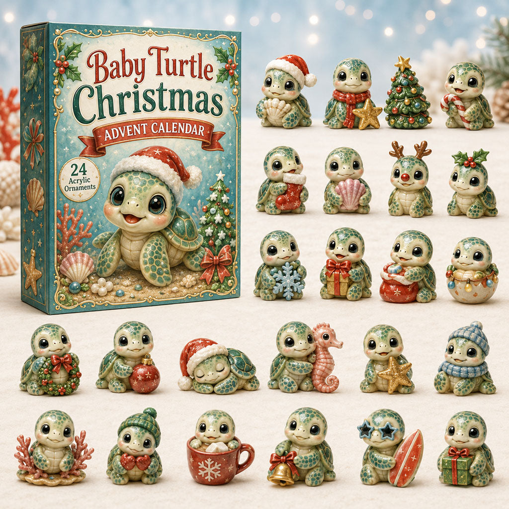 Baby Turtle Chrismast Advent Calendar 2026 - 24-Day Festive Countdown