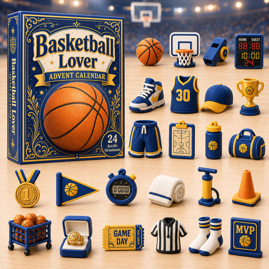 Basketball Blue Theme Advent Calendar 2026 - 24-Day Festive Countdown