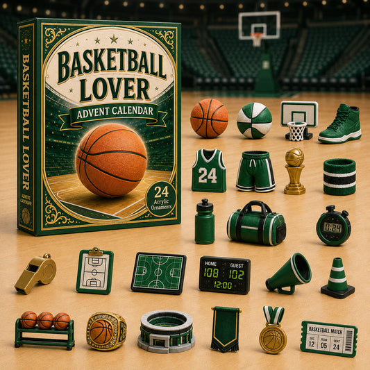 Basketball Green Theme Advent Calendar 2026 - 24-Day Festive Countdown