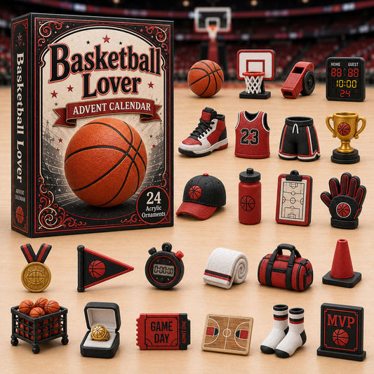 Basketball Red Theme Advent Calendar 2026 - 24-Day Festive Countdown