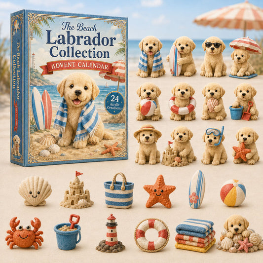 Beach Labrador Advent Calendar 2026 - 24-Day Festive Countdown