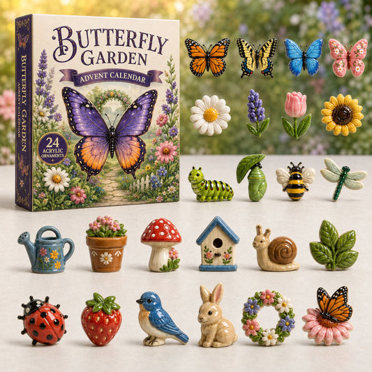 Butterfly Garden Advent Calendar 2026 - 24-Day Festive Countdown