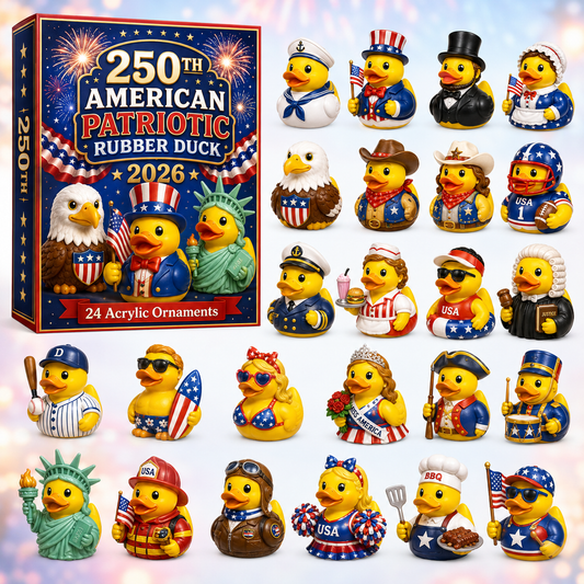 American Patriotic Rubber Duck Advent Calendar 2026 - 24-Day Festive Countdown