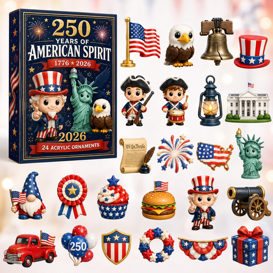 American Spirit 250th Anniversary Advent Calendar 2026 - 24-Day Festive Countdown