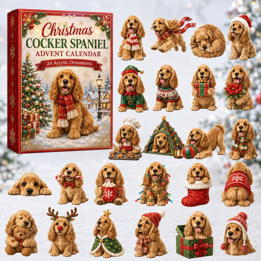 Christmas Cocker Spaniel Advent Calendar 2026 - 24-Day Festive Countdown