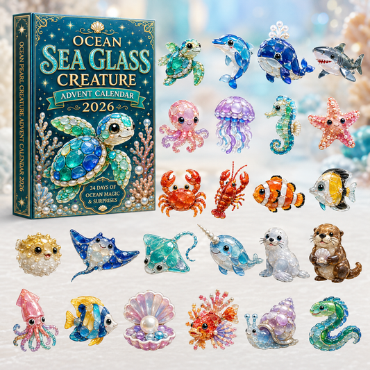 Ocean Sea Glass Creature Advent Calendar 2026 - 24-Day Festive Countdown
