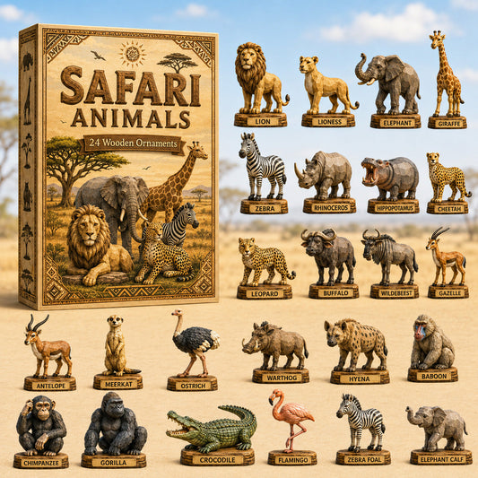 Safari Animals Advent Calendar 2026 - 24-Day Festive Countdown