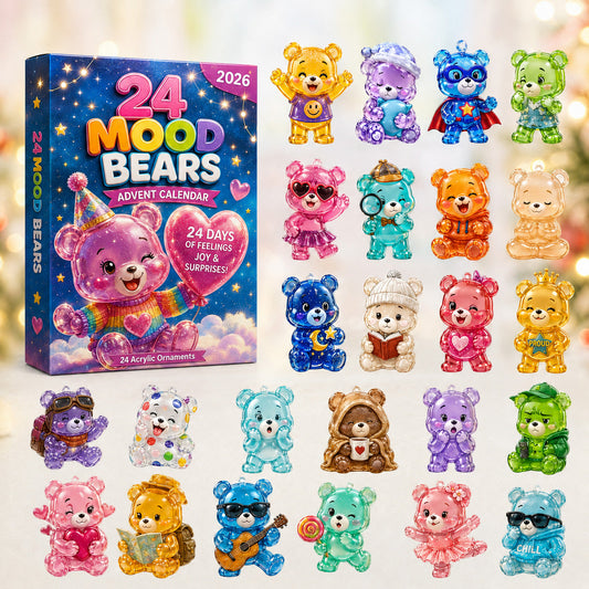 24 Mood Bears Advent Calendar 2026 - 24-Day Festive Countdown