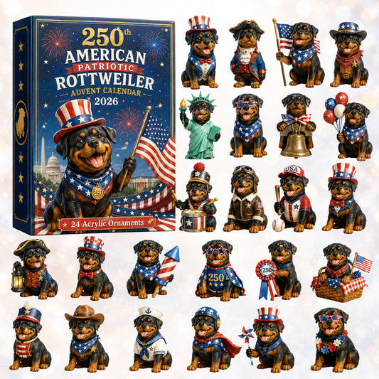 250th American Rottweiler Advent Calendar 2026 - 24-Day Festive Countdown