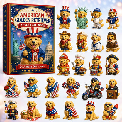 American Golden Retriever Advent Calendar 2026 - 24-Day Festive Countdown