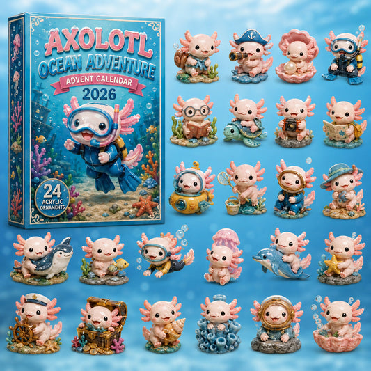 Axolotl Ocean Adventure Advent Calendar 2026 - 24-Day Festive Countdown