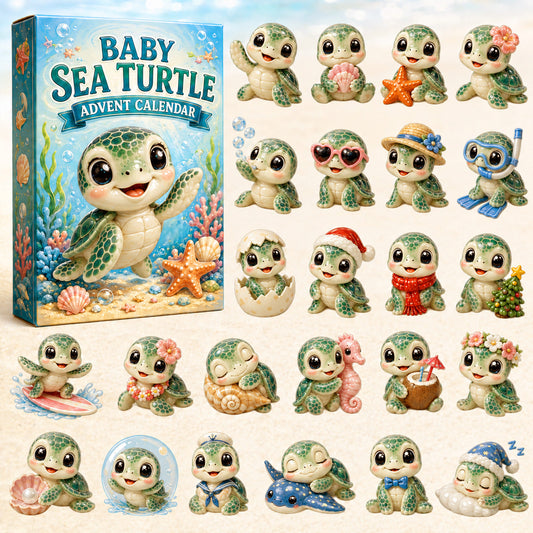 Baby Sea Turtle Advent Calendar 2026 - 24-Day Festive Countdown
