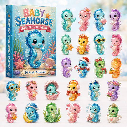 Baby Seahorse Advent Calendar 2026 - 24-Day Festive Countdown