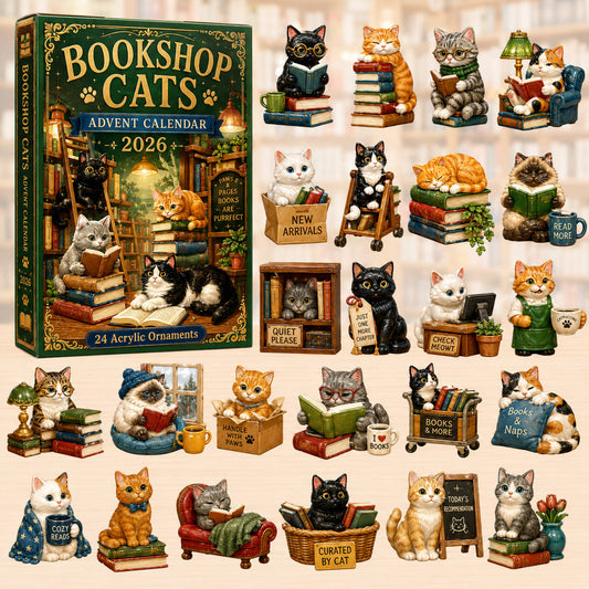 Bookshop Cats Advent Calendar 2026 - 24-Day Festive Countdown