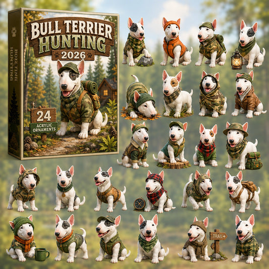 Bull Terrier Hunting Advent Calendar 2026 - 24-Day Festive Countdown