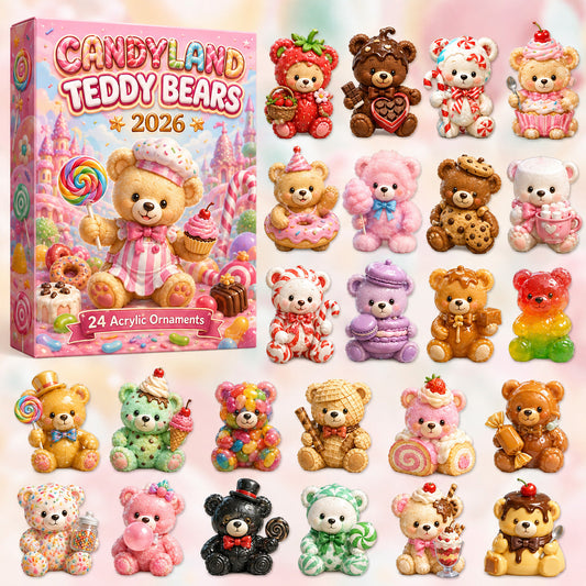 Candyland Teddy Bears Advent Calendar 2026 - 24-Day Festive Countdown