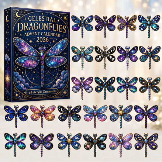 Celestial Dragonflies Advent Calendar 2026 - 24-Day Festive Countdown