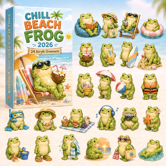 Chill Beach Frog Advent Calendar 2026 - 24-Day Festive Countdown