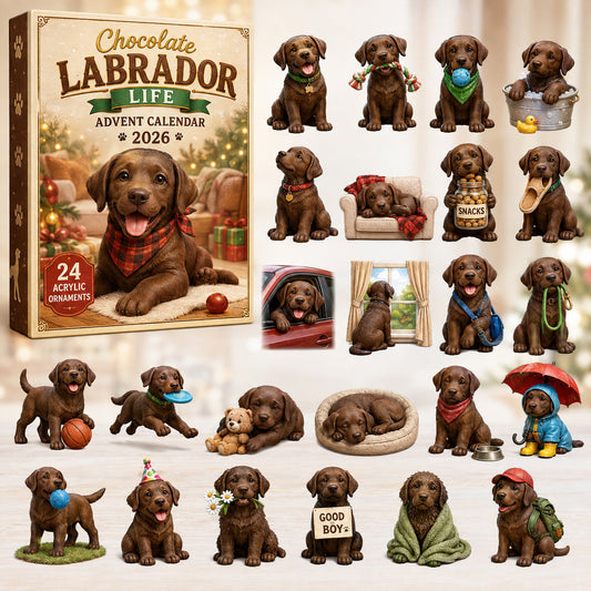 Chocolate Labrador Life Advent Calendar 2026 - 24-Day Festive Countdown