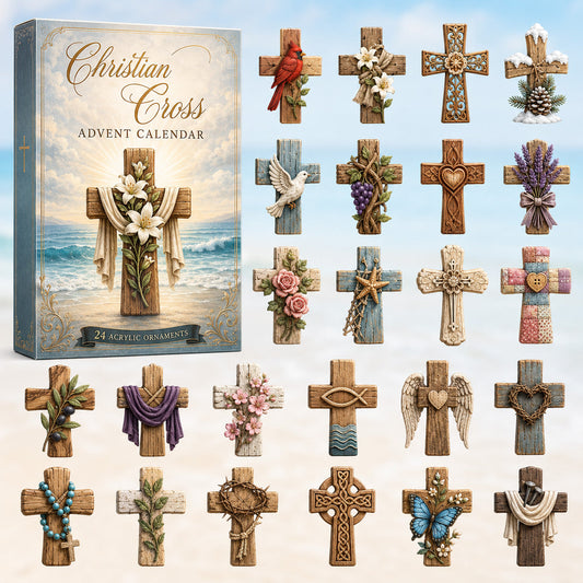 Christian Cross Advent Calendar 2026 - 24-Day Festive Countdown
