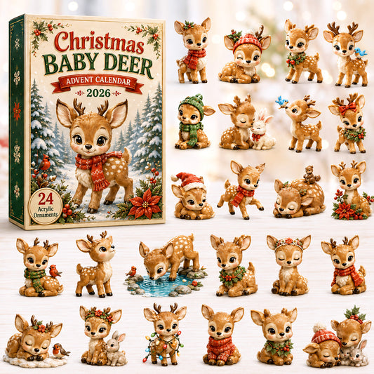 Christmas Baby Deer Advent Calendar 2026 - 24-Day Festive Countdown