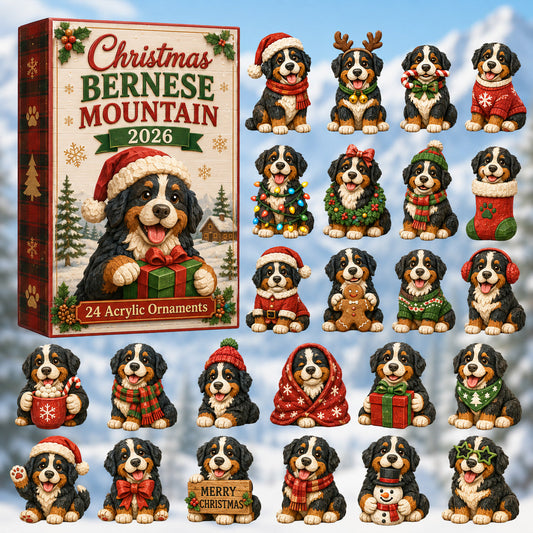 Christmas Bernese Mountain Advent Calendar 2026 - 24-Day Festive Countdown