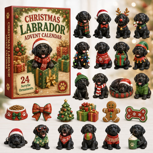 Christmas Black Labrador Advent Calendar 2026 - 24-Day Festive Countdown
