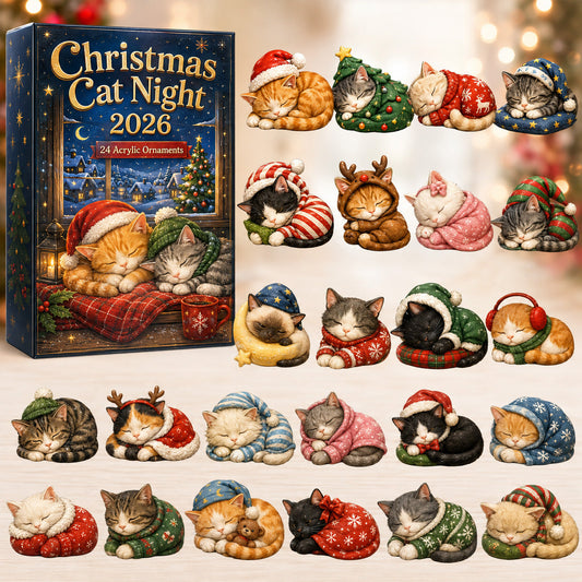 Christmas Cat Night Advent Calendar 2026 - 24-Day Festive Countdown