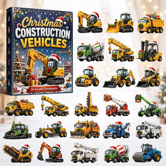 Christmas Construction Vehicles Advent Calendar 2026 - 24-Day Festive Countdown
