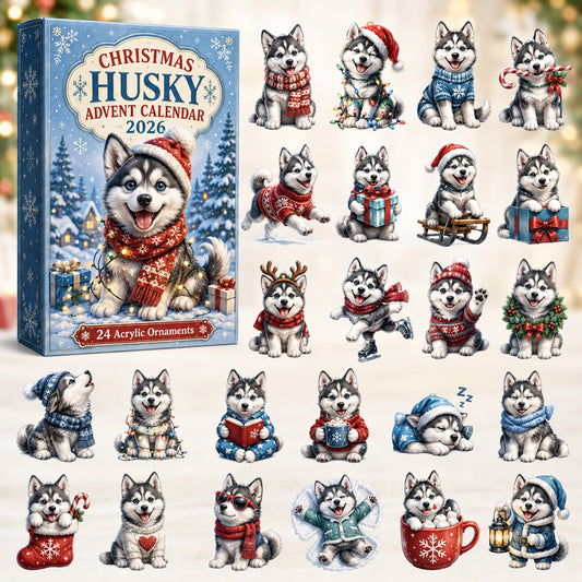 Christmas Husky Advent Calendar 2026 - 24-Day Festive Countdown