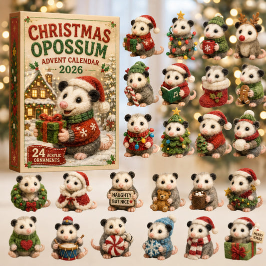 Christmas Opossum Advent Calendar 2026 - 24-Day Festive Countdown
