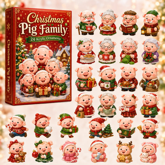 Christmas Pig Family Advent Calendar 2026 - 24-Day Festive Countdown