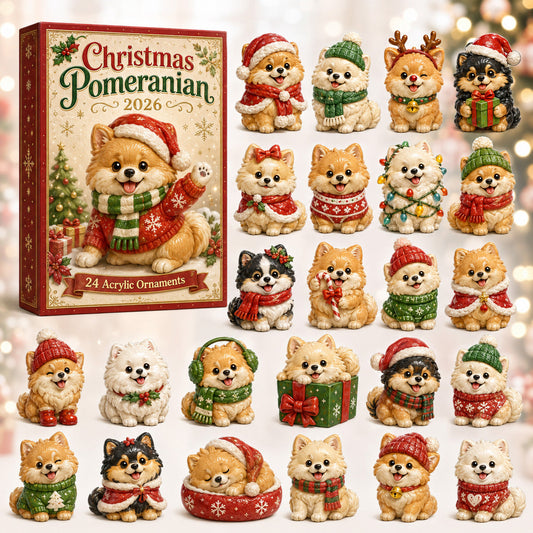 Christmas Pomeranian Advent Calendar 2026 - 24-Day Festive Countdown