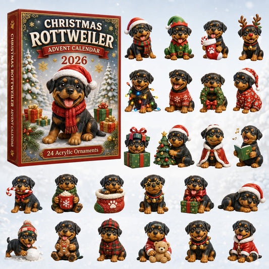 Christmas Rottweiler Advent Calendar 2026 - 24-Day Festive Countdown