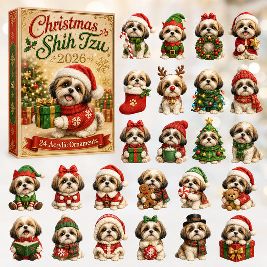 Christmas Shih Tzu Advent Calendar 2026 - 24-Day Festive Countdown