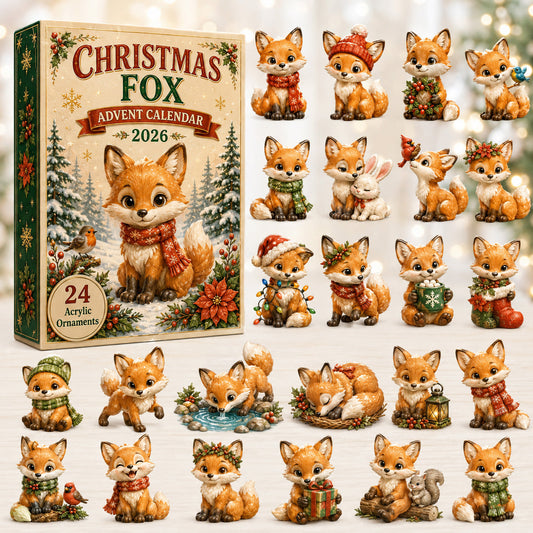 Christmas Woodland Fox Advent Calendar 2026 - 24-Day Festive Countdown
