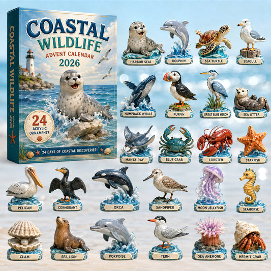 Coastal Wildlife Advent Calendar 2026 - 24-Day Festive Countdown