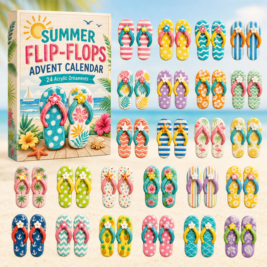 Colorful Flip-flops Advent Calendar 2026 - 24-Day Festive Countdown