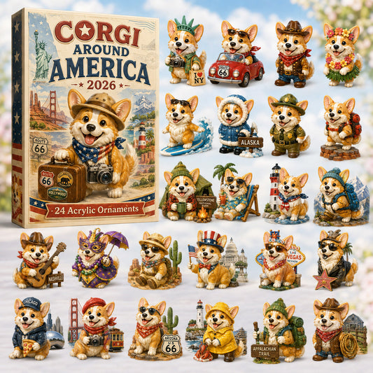 Corgi Around America Advent Calendar 2026 - 24-Day Festive Countdown