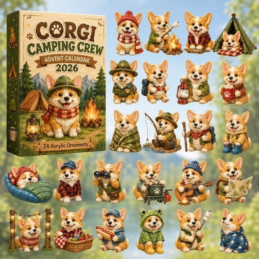 Corgi Camping Crew Advent Calendar 2026 - 24-Day Festive Countdown
