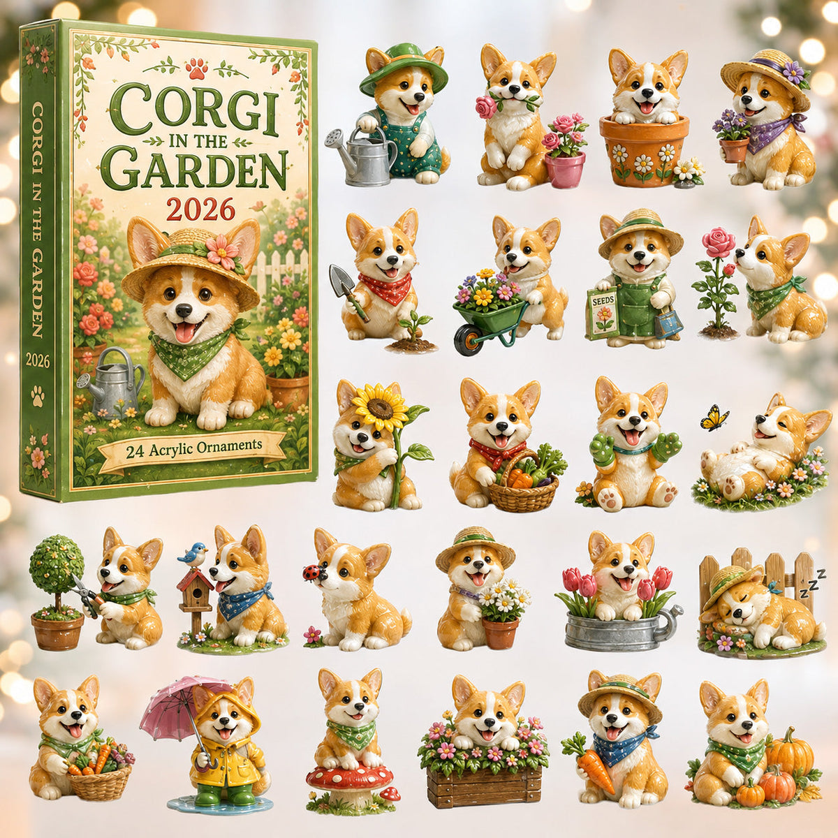 Corgi in the Garden Advent Calendar 2026 - 24-Day Festive Countdown